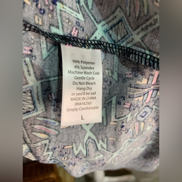 Lularoe Irma Black Graffiti Print Top - Picture 8 of 9